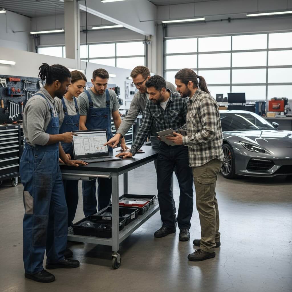 Kfz-Werkstatt GenKI-Bild: Kfz-Werkstatt
